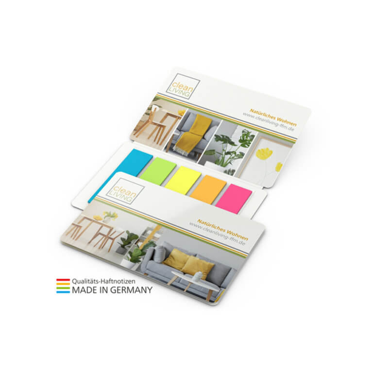 Haftnotizen mit Logo