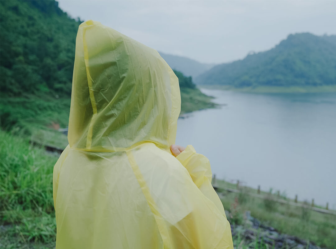 Regenponcho mit Logo