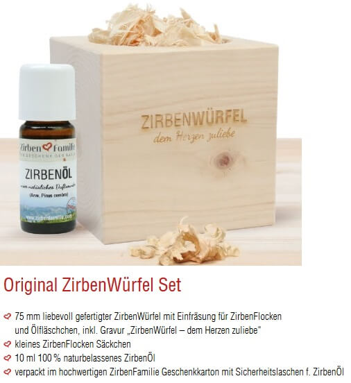 Hochwertige Werbeartikel aus Zirbe